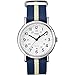 Timex Unisex T2P142 Weekender Blue/Yellow Stripe Nylon Slip-Thru Strap Watch