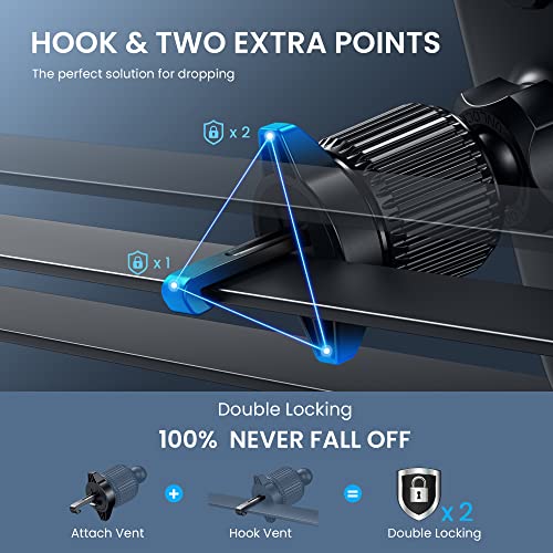 Qifutan HD-C78 Phone Mount For Car Vent [Upgraded Metal Clip] Cell Phone Holder Car Hands Free Cradle In Vehicle Car Phone Holder Mount thumb #3