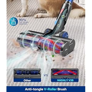 NADALY Cordless Vacuum Cleaner, 550W/45Kpa Stick Vacuum with Touch Screen, MAX 65Mins Runtime Vacuum Cleaner for Home, Anti-Tangle & Auto Mode, Wireless Vacuum for Pet Hair Carpet Hardwood Floor NADALY Cordless Vacuum Cleaner 550W45Kpa Stick Vacuum with Touch Screen MAX 65Mins Runtime Vacuum Cleaner for Home Anti Tangle Auto Mode Wireless Vacuum for Pet Hair Carpet Hardwood Floor