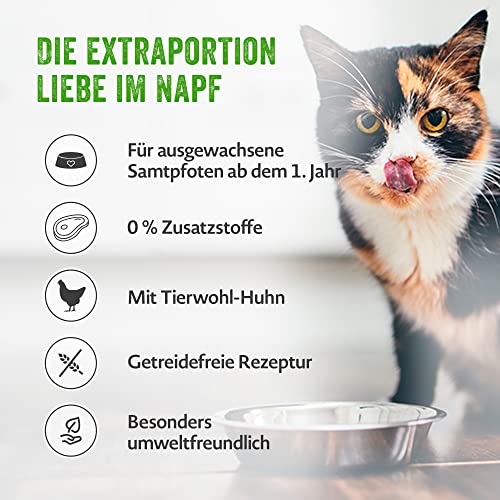 Mera Katzenfutter Mera Cats Adult Huhn, Nassfutter für Katzen