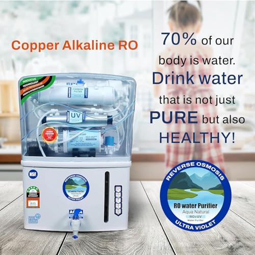 Image of Aqua RO Water Purifier RO+UV+TDS Advance Technology Electric Water Purifier With Metallic Sheet for Home-(RO+UV+UF+TDS Adjuster) for Home and Office, 12 Litre Storage, 2200 TDS(Made in India)