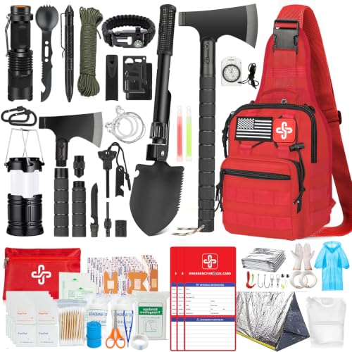 Survival Kit with First Aid and Camping Gear