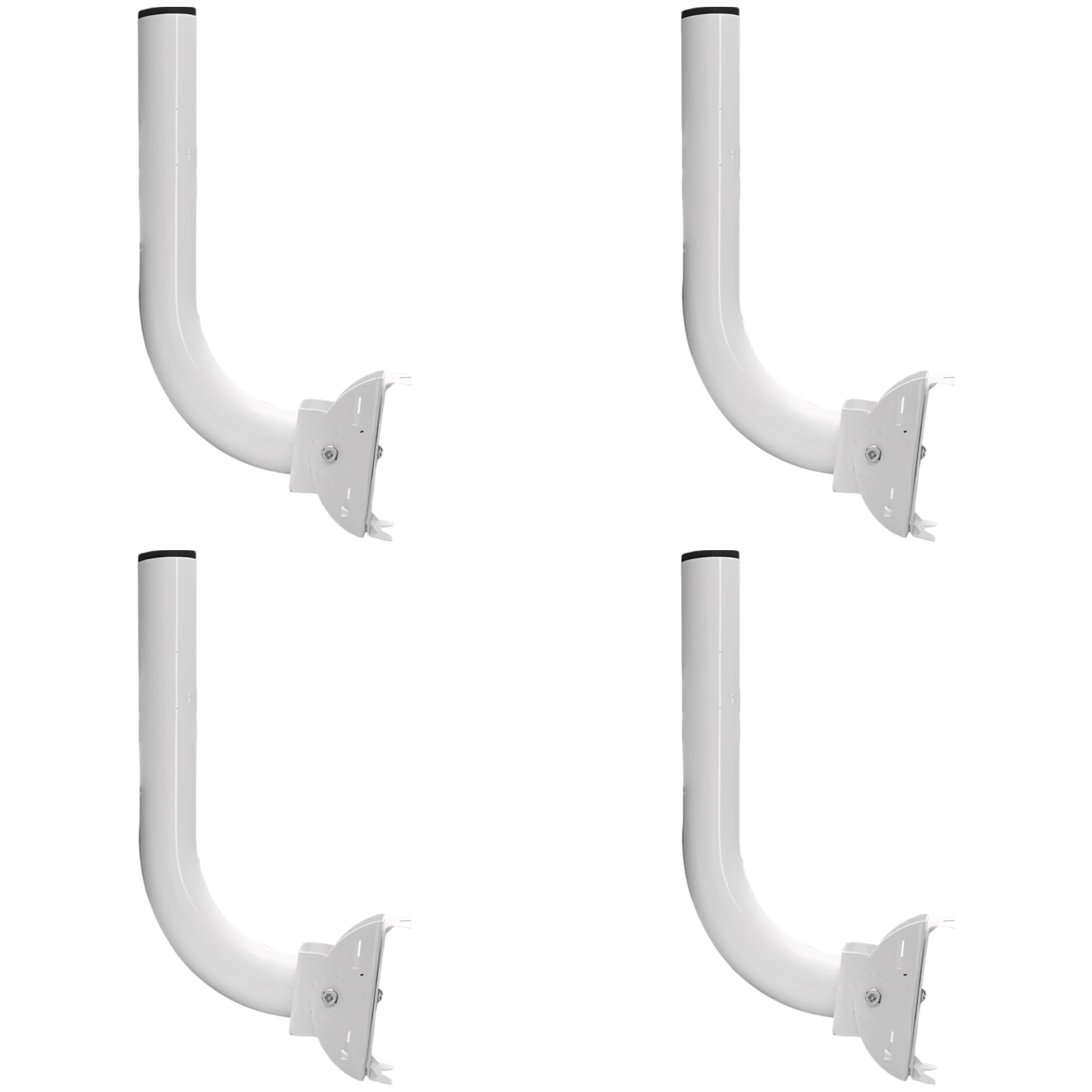 4 Stück Wireless-Bridge-Halterung, Eisenhalterung für Mast und Wand mit verstellbarem Winkel, 290 x 140 x 85 mm, Outdoor-AP-Halterung für Sicherheitskamera, weiß, mit stabiler Ausrichtung