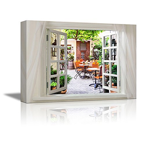 Wall26 Coffee Shop Window Canvas Art 24" x 36