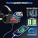 Curtsod Rechargeable LED Headlamp 2-Pack - 3500 Lumens Super Bright with Motion Sensor & 90° Rotation - Waterproof Headlight for Camping, Hiking, Running - 3 Light Modes