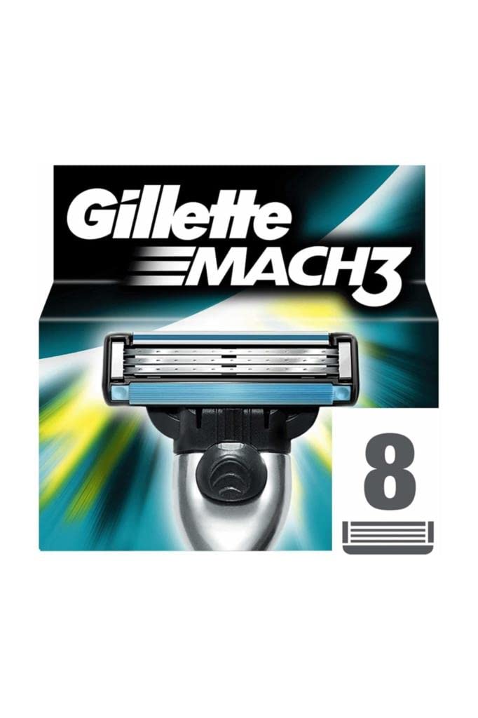 Pack XL De 8 Lames Gillette Mach3 Sensitive - Pour Rasoir Homme, Origine Allemagne