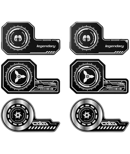 6PCS Mobile Cooler for Gaming Under 500, Cooling Pad for Mobile, Six Heat Dissipation Sheets Black in Sci-Fi, Triangle, Circle Designs, Ideal for Exte
