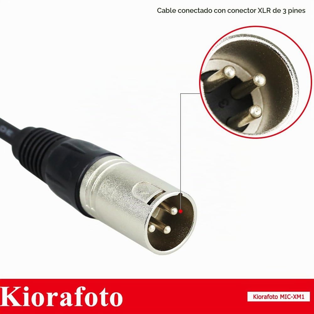 Kiorafoto Micrófono de videocámara para Sony HXR-NX30 HXR-NX70 HXR-NX5 DSR-PD170 HVR-A1 HDR-AX2000 HVR-Z7 HVR-Z5 HVR-Z1 HVR-V1 PMW-EX1 NEX-FS700 NEX-FS100 sustituye a ECM-XM1