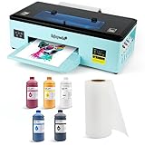 EnjoyColor A3+ DTF Transfer Printer 100% Transfer Rate for DIY Print T-Shirts, Leather, Other Textile (A3 Printer + Software + 5x250ml Ink + Roll of Film)
