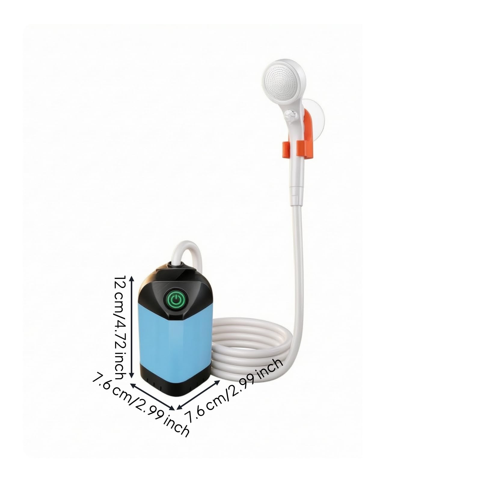 KESOTO Ducha Eléctrica Portátil con Pantalla mperatura Silenciosa Ducha Mano Portátil con Tubo Flexible Flexible Recargable para Campamento, Estilo A