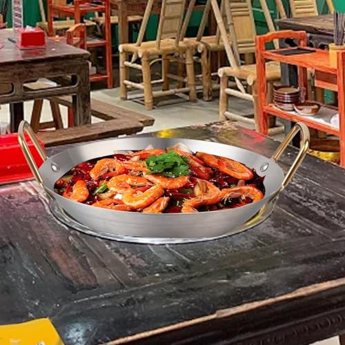 Wok de acero inoxidable con doble asa y distribución uniforme miniatura 4