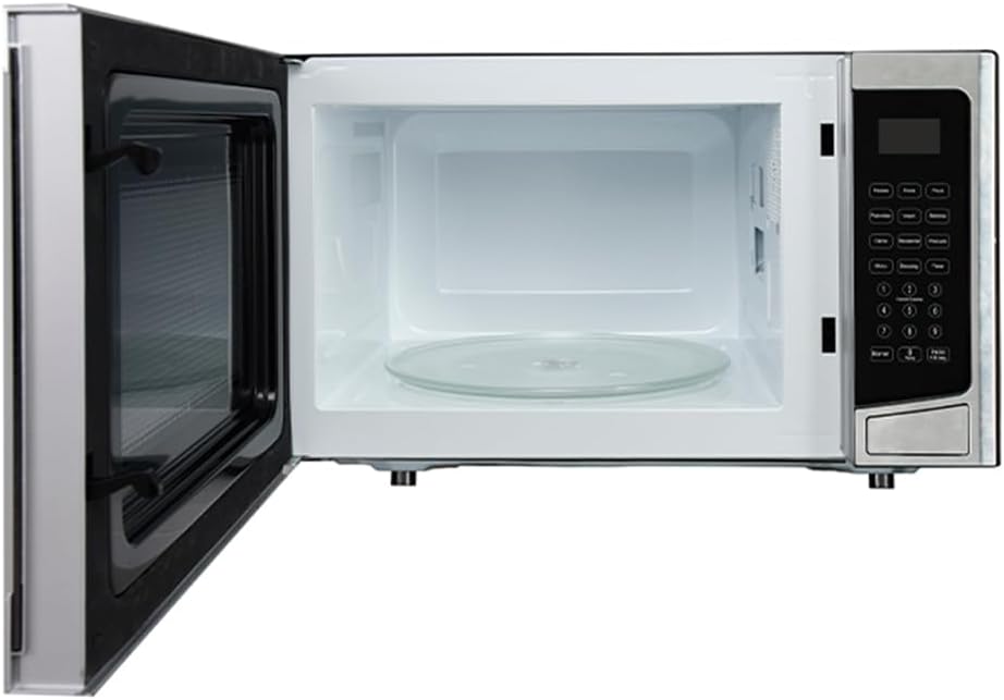 Angled view of the Winia KOS-1N1SB Microwave Oven