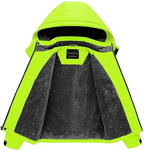 CREATMO US Boy's Waterproof Ski Jacket Warm Winter Snow Coat Windproof Snowboarding Rain Jacket3