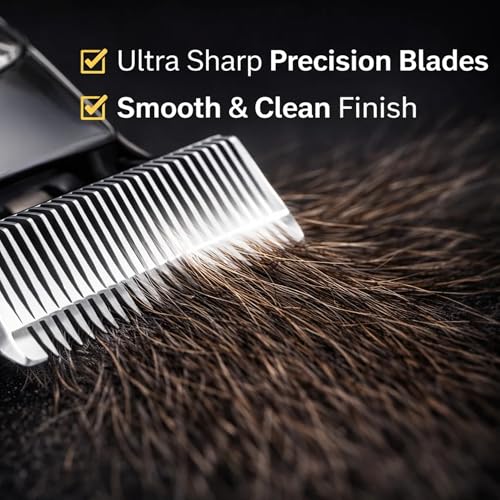 Image of ASBAH Professional Chrome Hair Clipper - High-Precision Stainless Steel Blades, Adjustable Thumb Lever, Powerful Motor, Salon-Grade Grooming Trimmer for Men & Women