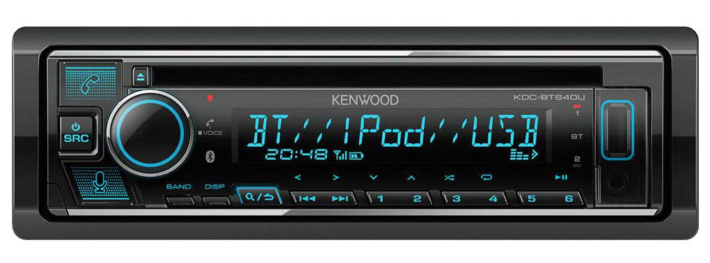 Kenwood KDC-BT640U CD/USB-Receiver Receiver with Bluetooth built-in, Spotify & Amazon Alexa ready, Black