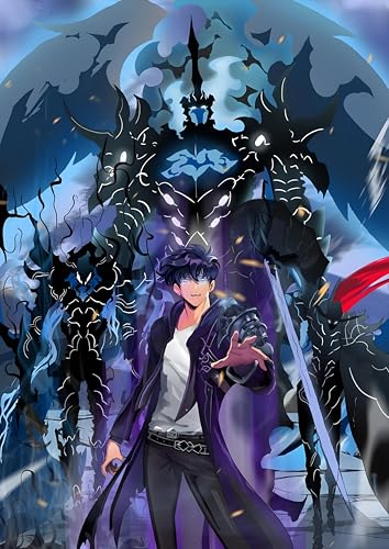 Image of NIJUKA Anime Printed Metal sheet Poster For Home And Room Decoration | For Anime Art Fans Boys And Girls (Jin wo Controling shadow army)