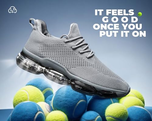 Image of Men's Air Running Shoes Non Slip Workout Casual Sport Shoes for Men Basketball Sneakers Fashion Tennis Sport Fitness Cross Trainers