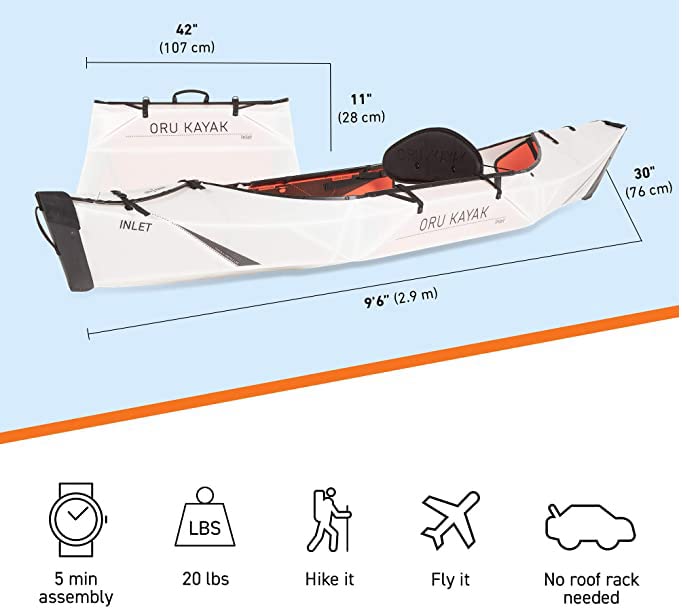 Oru Kayak Foldable Kayak Inlet | Stable, Durable, Lightweight - Lake and...