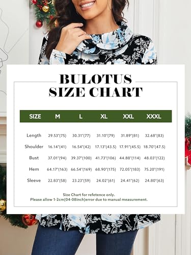 Bulotus Fall Sweaters for Women 2025 Cowl Neck Asymmetrical Long Tunics for Leggings Vacation Travel Tops with Pockets
