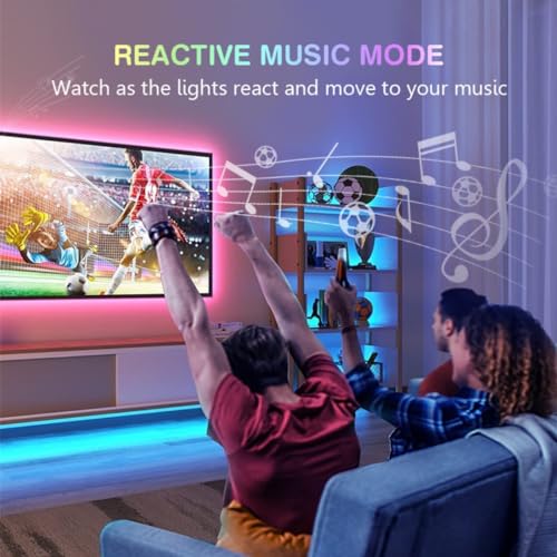 Smart WiFi LED retroilluminazione TV con fotocamera, illuminazione RGBIC per una migliore esperienza visiva, app e telecomando per l'intrattenimento domestico