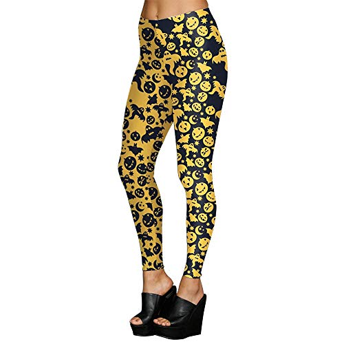 Leggings de yoga Halloween amarillos para lucir en tus clases de fitness