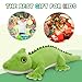 Tezituor 49.2inches Huge Lizard Stuffed Animals, Soft Long Chameleon Plush Body Pillow for Boys Girls, 4.1ft Realistic Green Stuffed Chameleon Plush Reptile Toy Birthday for Kids