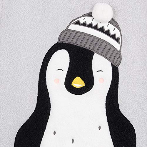 Image of Kids Unisex Penguin Applique Cotton Blend Nightsuit (WS-NSUIT-4415 Grey)