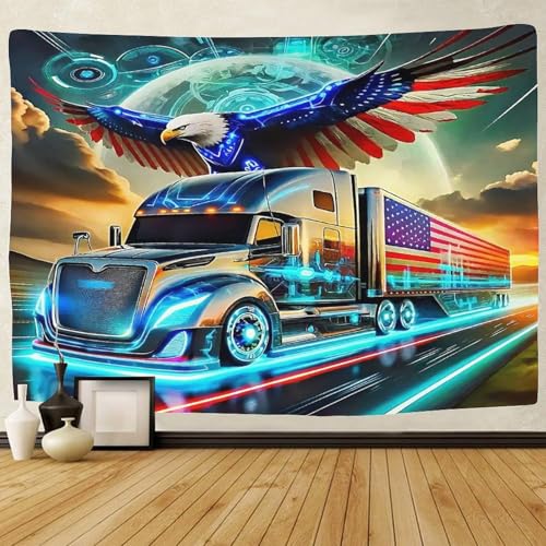 Tenture 3D aigle grand format 180cmx230cm pour décoration maison