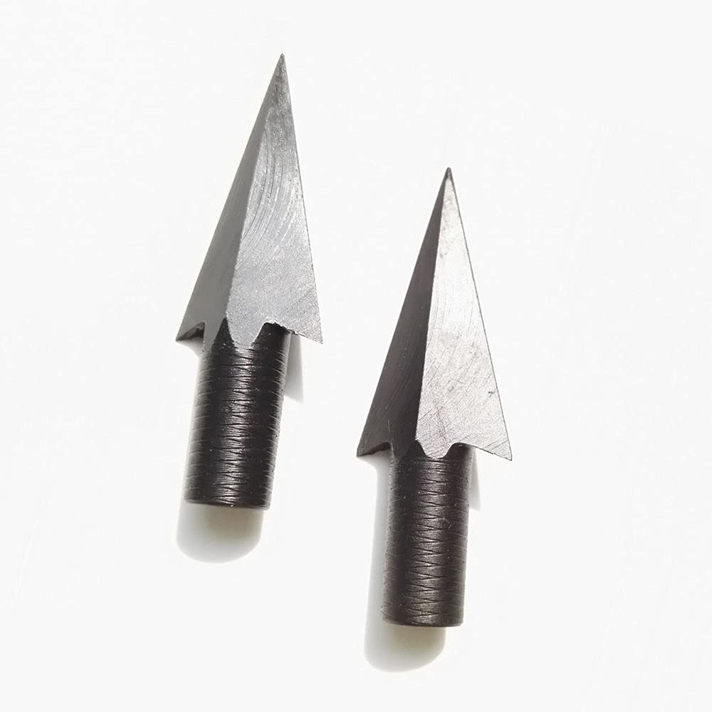 Tiro con L'Arco Metallo Punte di Freccia A Caccia Punte di Freccia All'aperto Broadheads per Frecce in Legno di bambù (3Pcs)