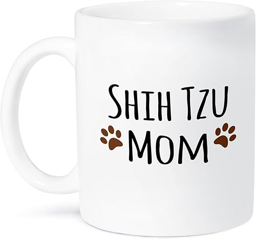3dRose Shih Tzu Dog Mom - Taza de cerámica, 15 onzas