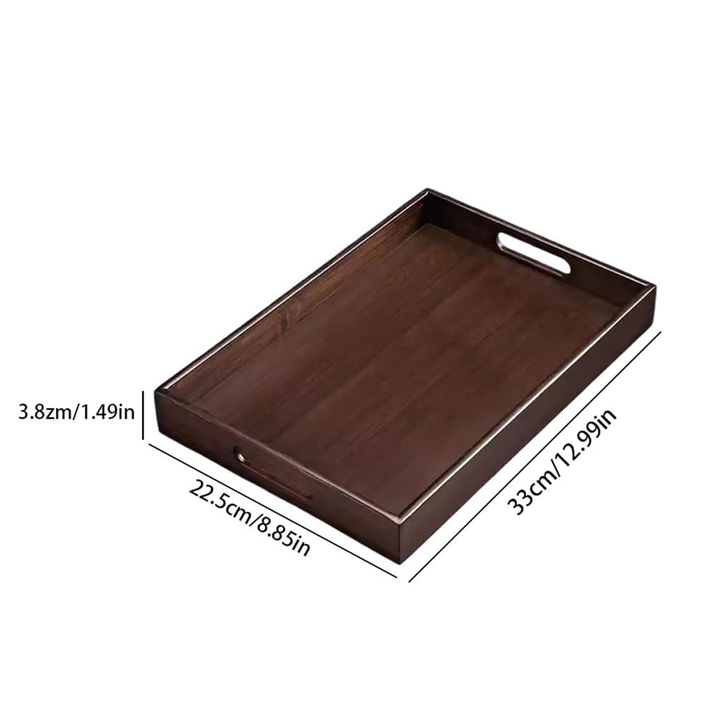 Bandejas Servir Comida Bandeja de té Rectangular Estilo Chino for el hogar, Bandeja Fruta cocida en Estufa, Comida for Servicio cafetería y Restaurante Mesa Cama | B