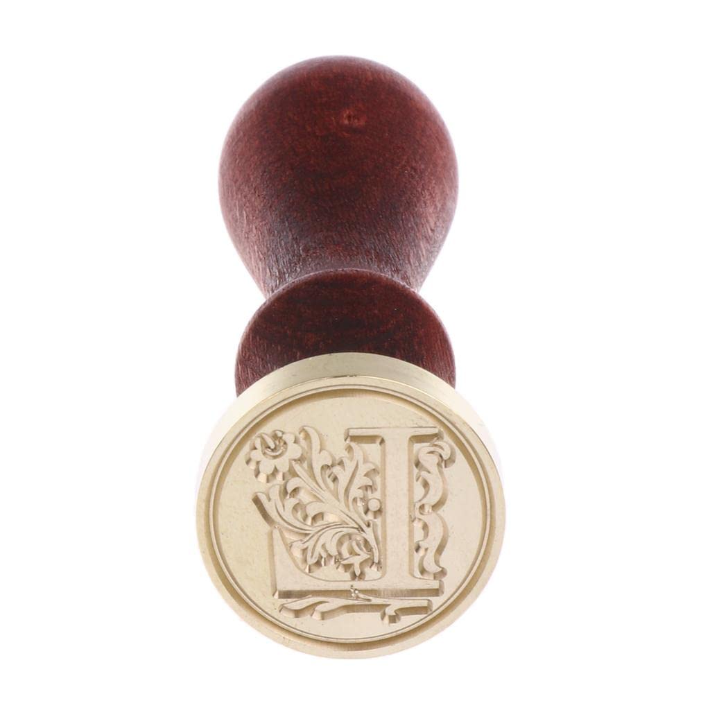 SAZ DEKOR DIY Brass Head 26 Letter A-Z Sealing Wax Stamp Wood Handle Scrapbookinp L-image-39