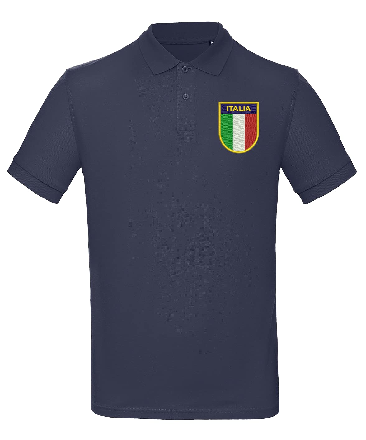 6TN Italy Polo Top - Italia - Embroidered Italian Retro Badge