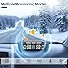 Tire Pressure Monitoring System TPMS Wireless Tire Pressure Monitor with 4 External Sensors, Solar/USB Charge, 0-87 PSI, Universal Fit for Cars SUVs Pickups Minivans - with 4 Tire Valve Stem Caps