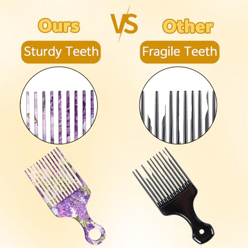 Peines Afro Pick para Cabello Rizado Natural, 2 Piezas miniatura 4