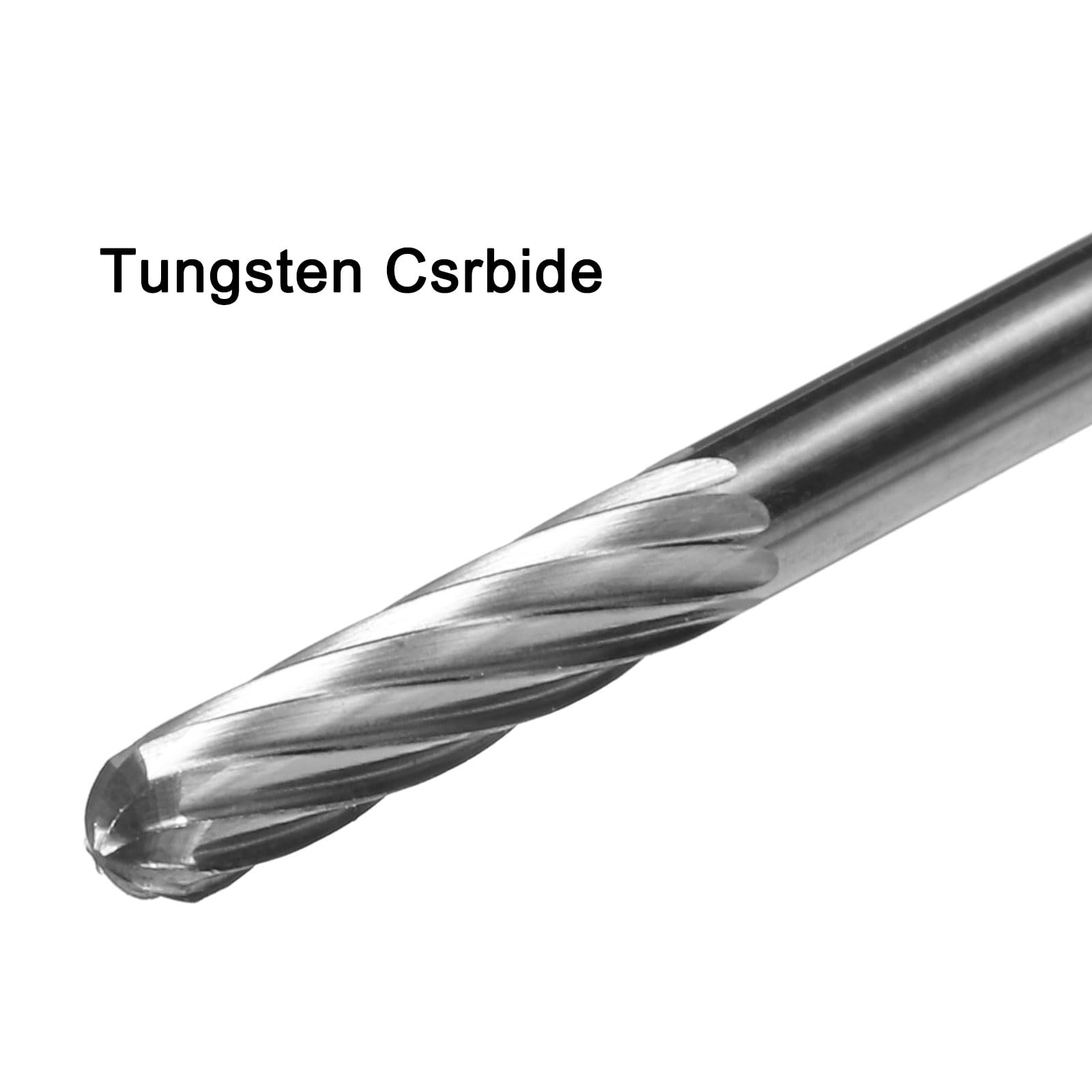 Frese Rotative Carburo Tungsteno Quarkzman - Asta 1/8", Diametro 5mm, 4 Pezzi, Per Metalli Duri - Foto 10