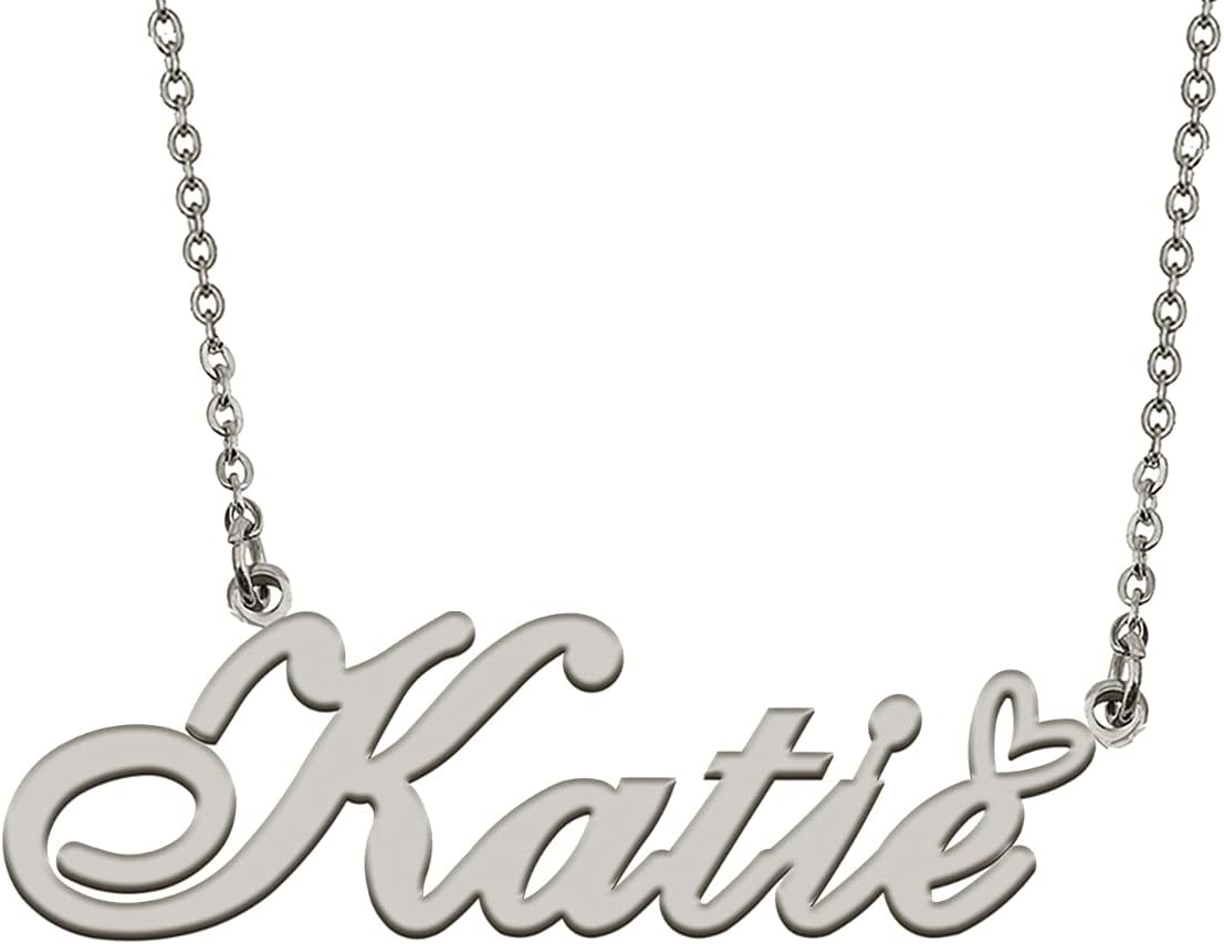 HUAN XUN Personalized Jewelry Custom Heart Initial Pendant Custom Name Necklaces for Women Girls