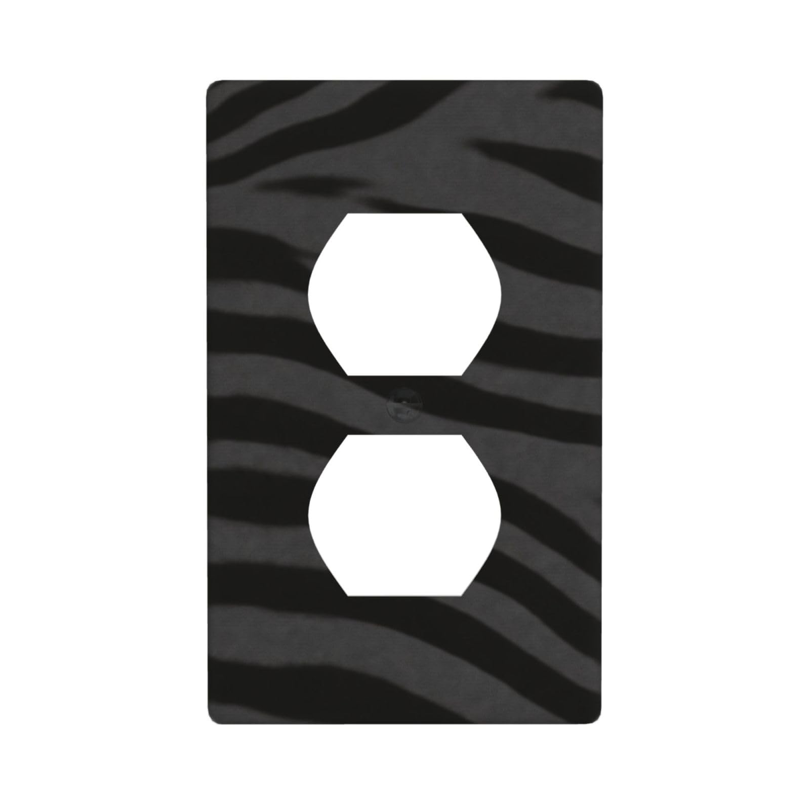 Dark Tiger Stripe Decorative Switch Plate Cover-Unbreakable Polycarbonate Wall Plate for Home Office, 1 Gang with Screws