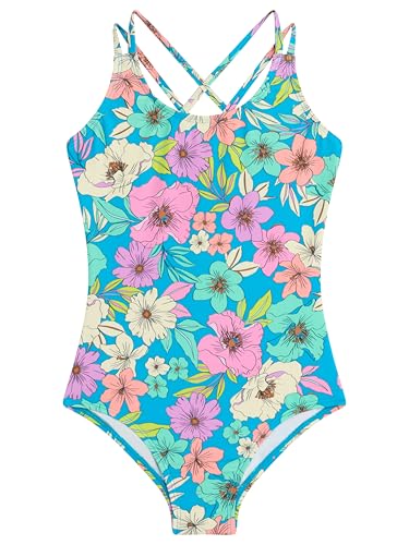 Image of Kanu Surf Girls' Reese UPF 50 Beach Sport Criss-Cross One Piece Swimsuit