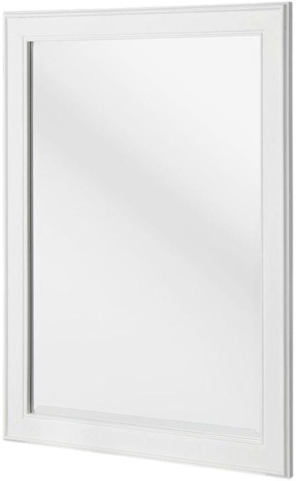 OLSAinny Sudopo Foremost Gazette 32 in. L X 24 in. W Framed Wall Mirror in White