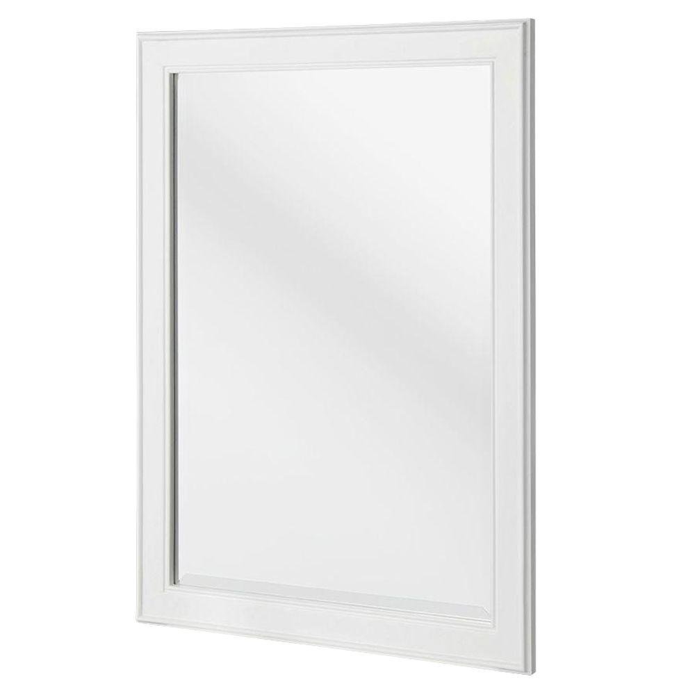 OLSAinny Sudopo Foremost Gazette 32 in. L X 24 in. W Framed Wall Mirror in White