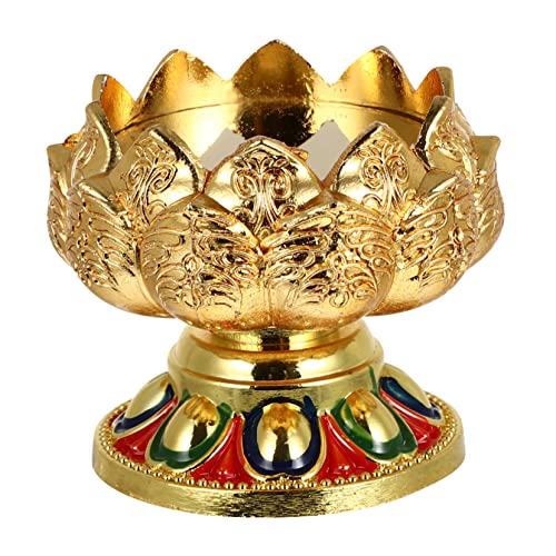 Lotus Ghee Candle Holder Buddha Lotus Candlestick Golden Lotus Candle Holder Lotus Buddhist Candlestick Lotus Butterlamp Candle Holder Lotus Candle Holder