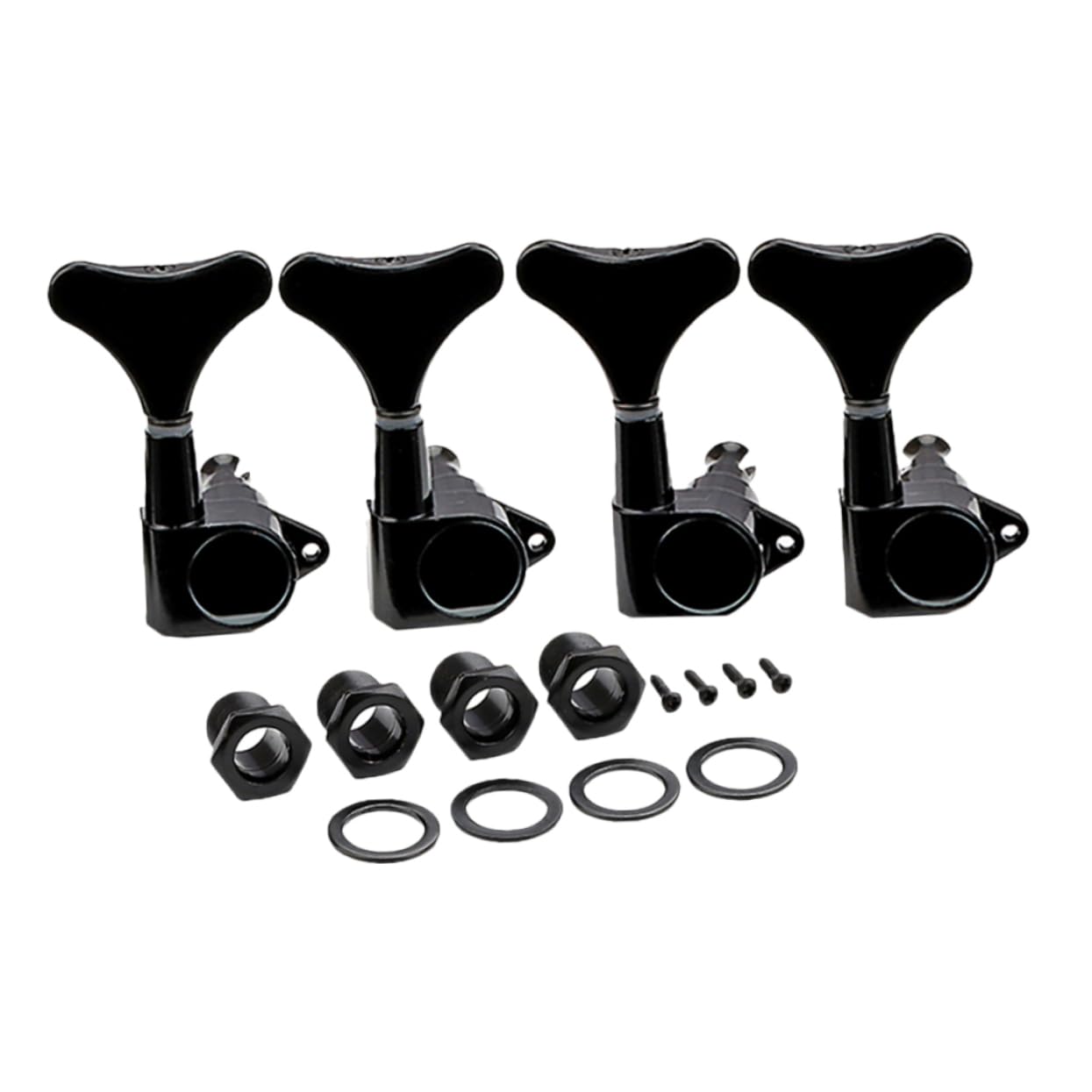BESTonZON Bass Guitar Replacement Parts 4pcs Classic Bass Tuning Pegs Metal Tuning Peg for Bass Player Part