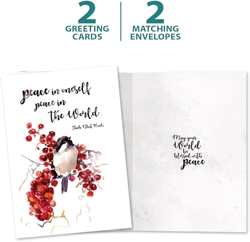 Miniatura 5 de Tree-Free Greetings Paquete de 2 sobres navideños a juego, respetuoso con el medio ambiente, fabricado en Estados Unidos, papel 100% reciclado, 5 x