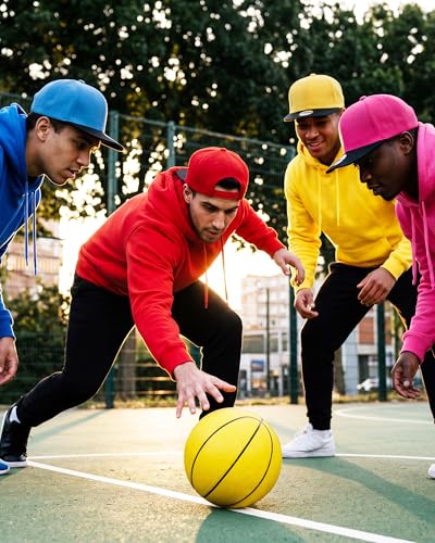 Image of 15 Pack Snapback Hats for Men Hip Hop Style Solid Baseball Hats Adjustable Snapback Cap Flat Brim Baseball Caps