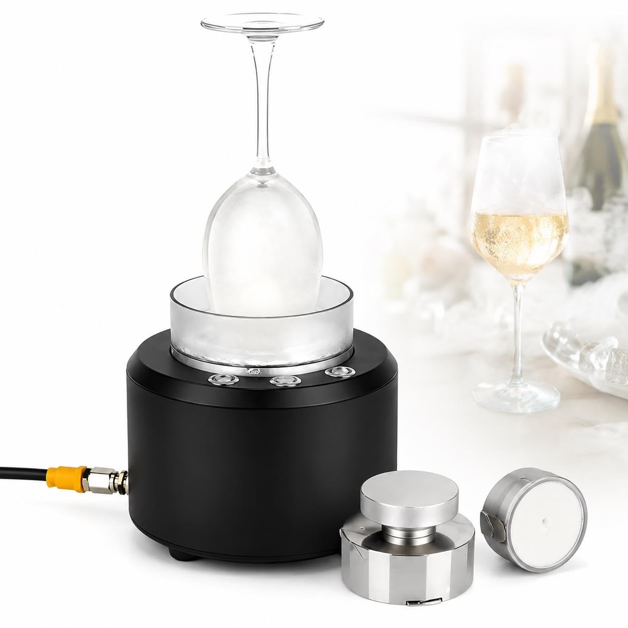 Mini Máquina 2 En 1 Para Hielo Seco Y Enfriador De Vasos Con Co₂
