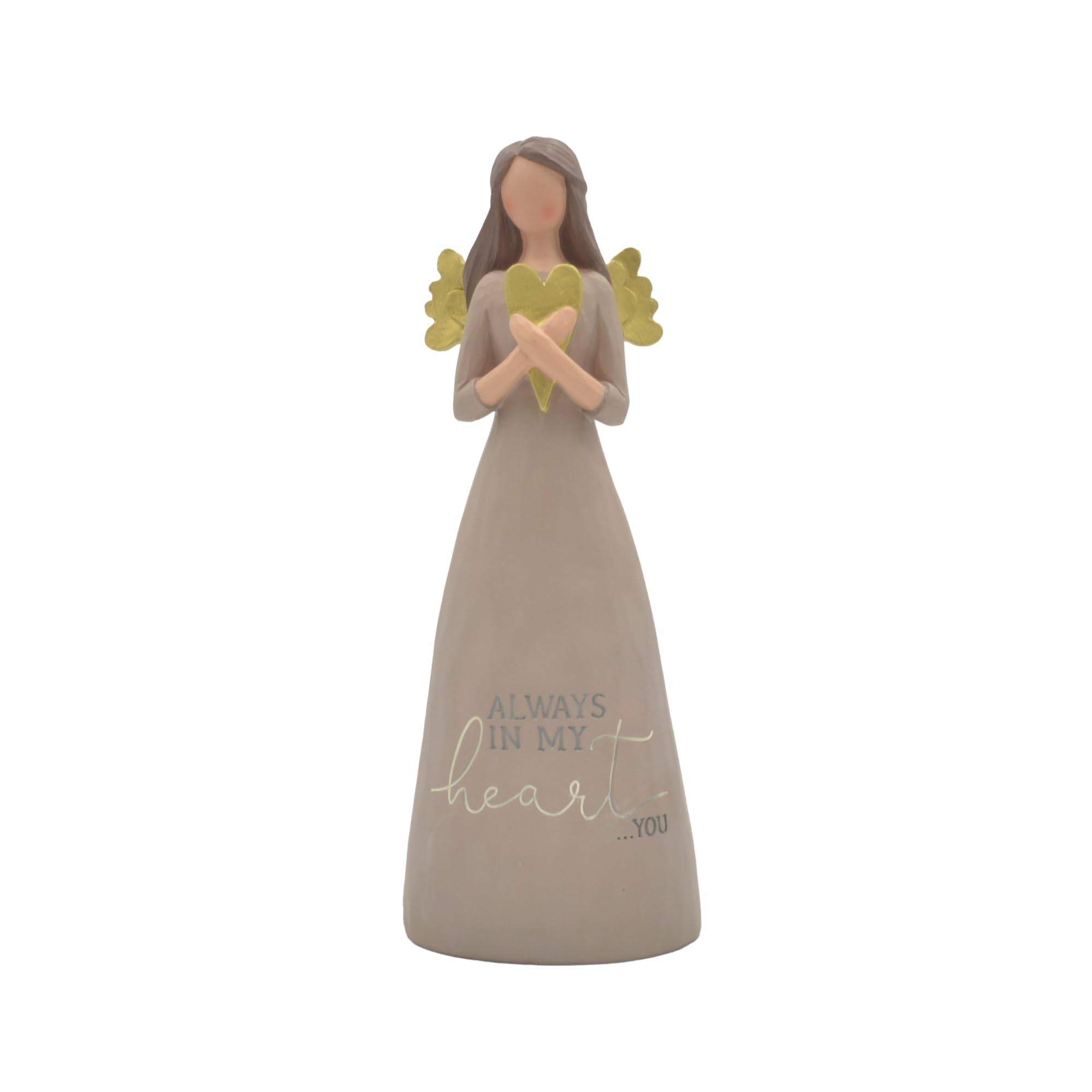 Blossom Bucket Feather & Grace Hand Painted Resin Decorative Figurine - Always in My Heart