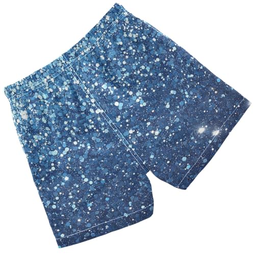 Pigsaly Boys Swim Trunks Slate Blue Powder Blue Gradient Flashing Glitter Boys Board Shorts Swimsuit Swimwear 3T2