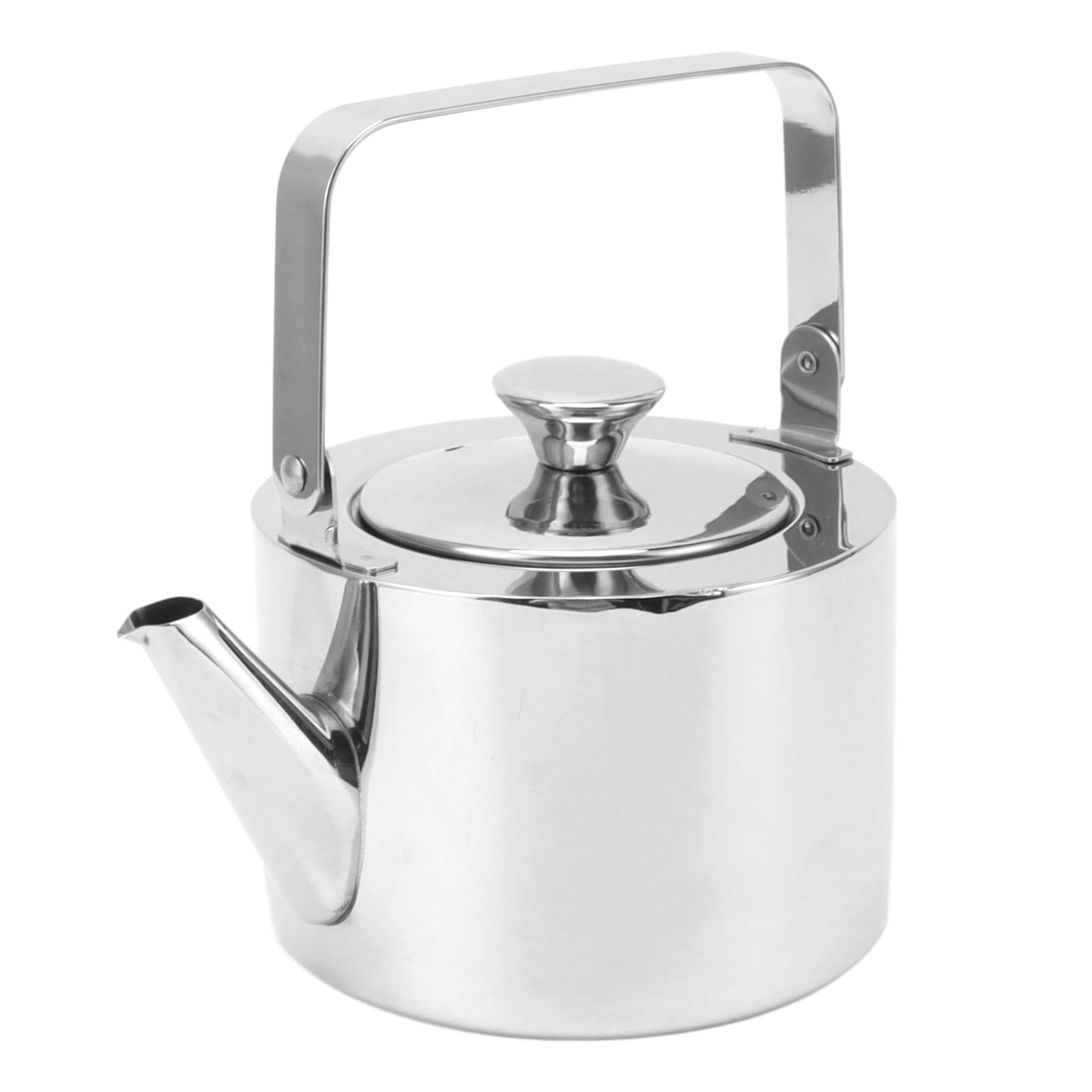 Czajnik do herbaty ze stali nierdzewnej z sitkiem Zagęszczony metalowy czajniczek z gwizdkiem i ergonomicznym uchwytem do wszystkich płyt kuchennych (Large, 1.5L)