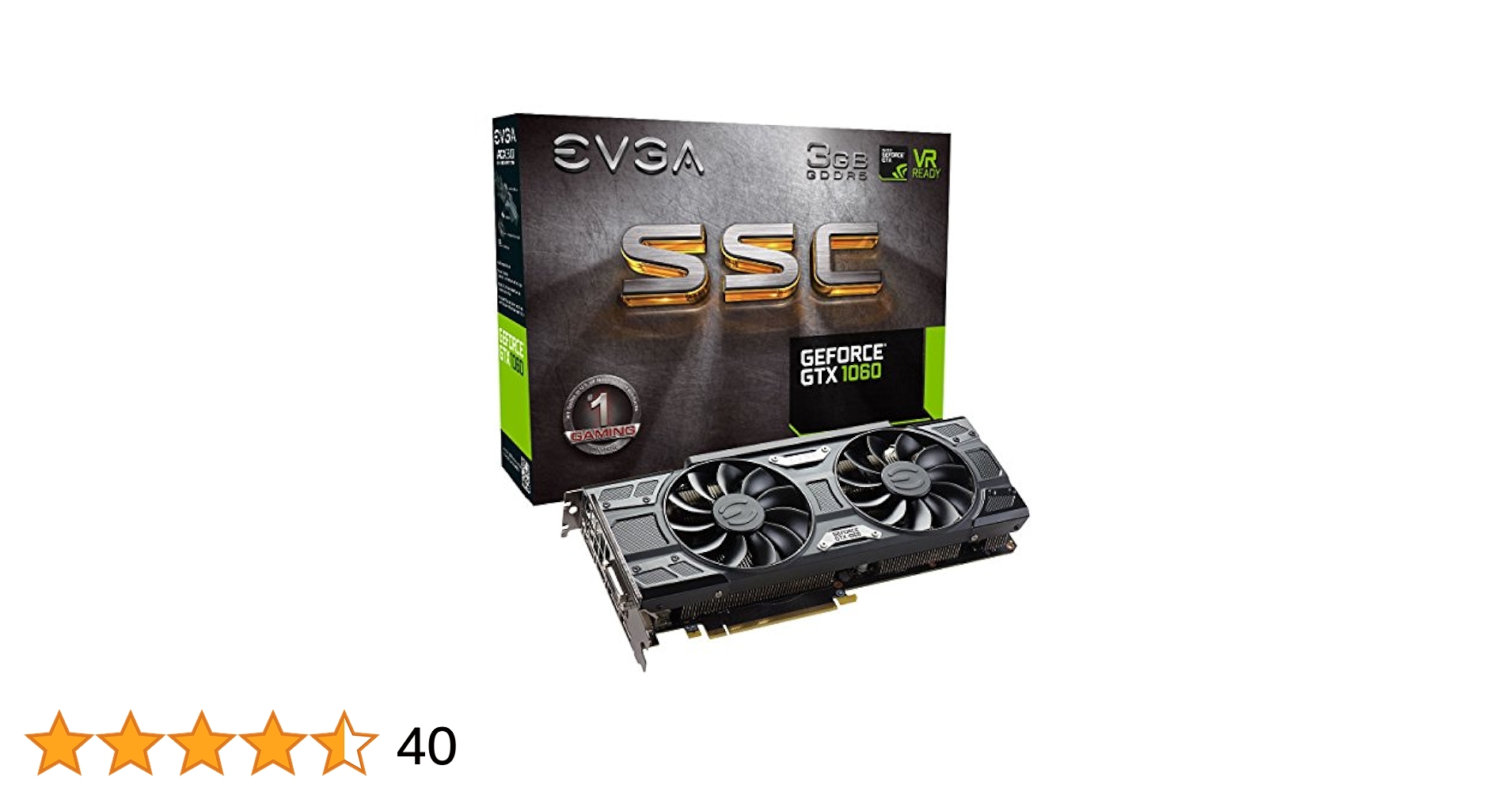 PCパーツ GeForce GTX 1060 3GB Amazon.com: EVGA GeForce GTX 1060 3GB SSC GAMING ACX 3.0